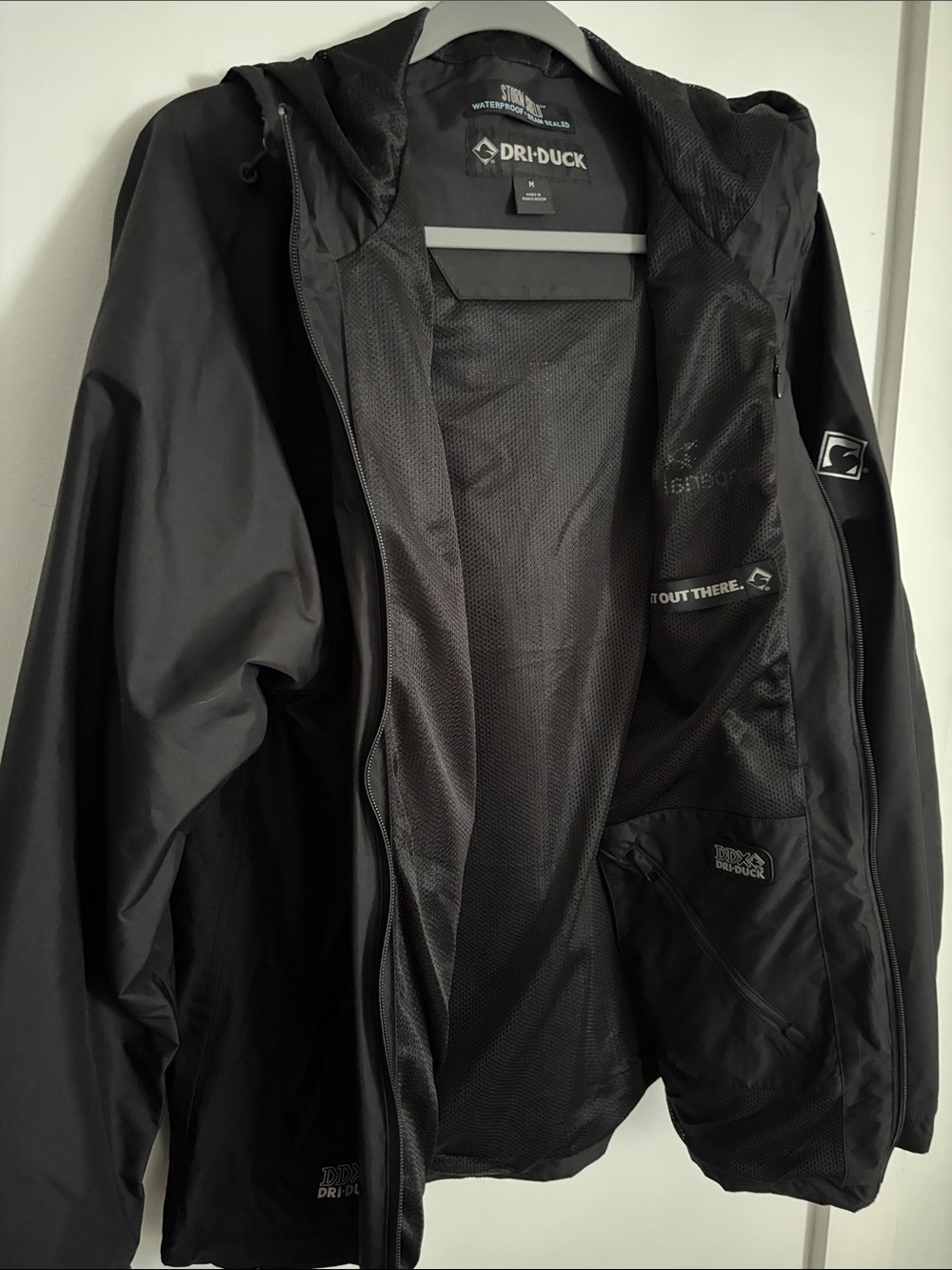 Imperial Women's Black Hooded Raincoat - Picture 2 of 4